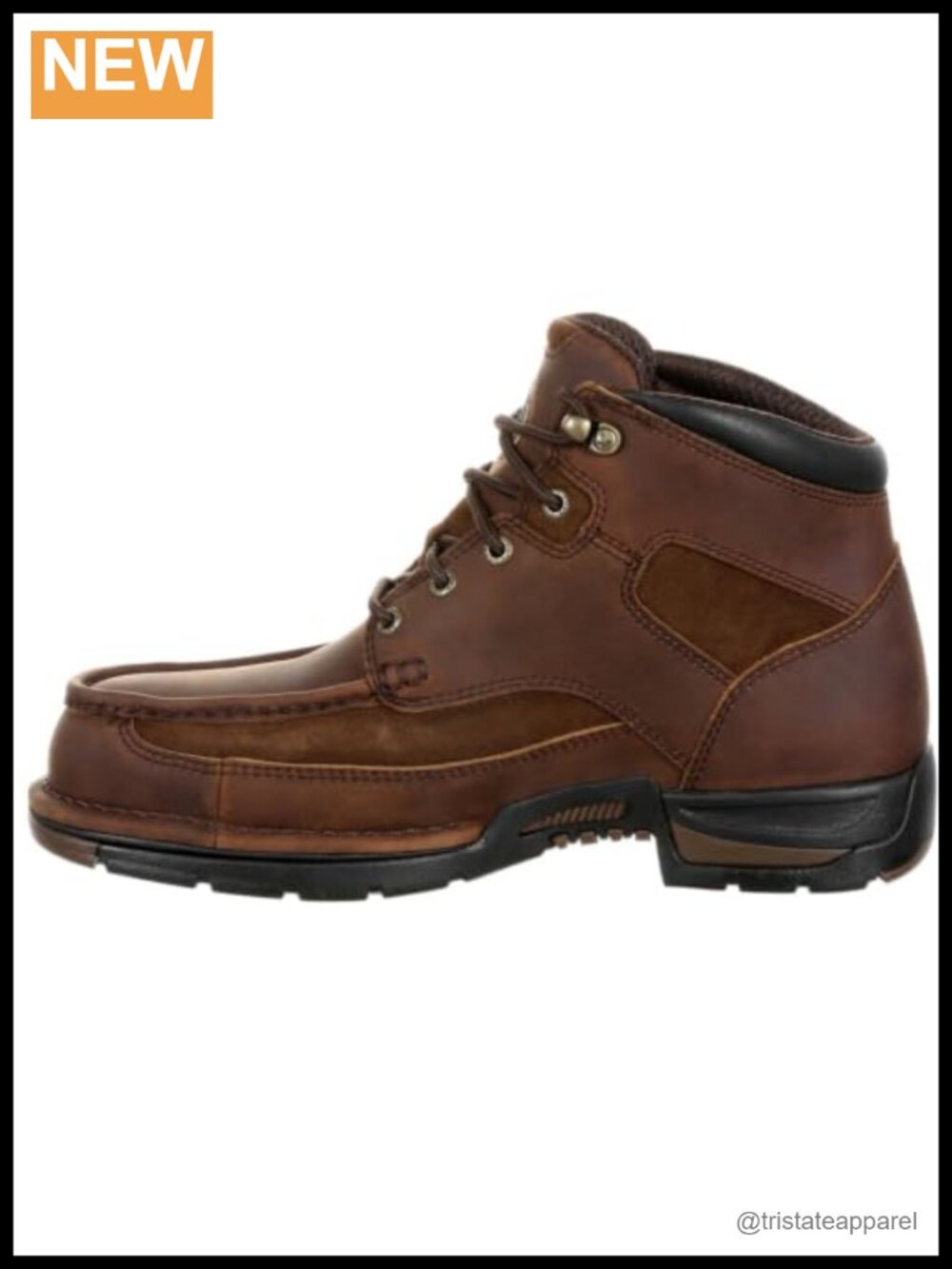 Georgia Boot Men's 6 Inch Moc Toe Work Boot Waterproof Leather